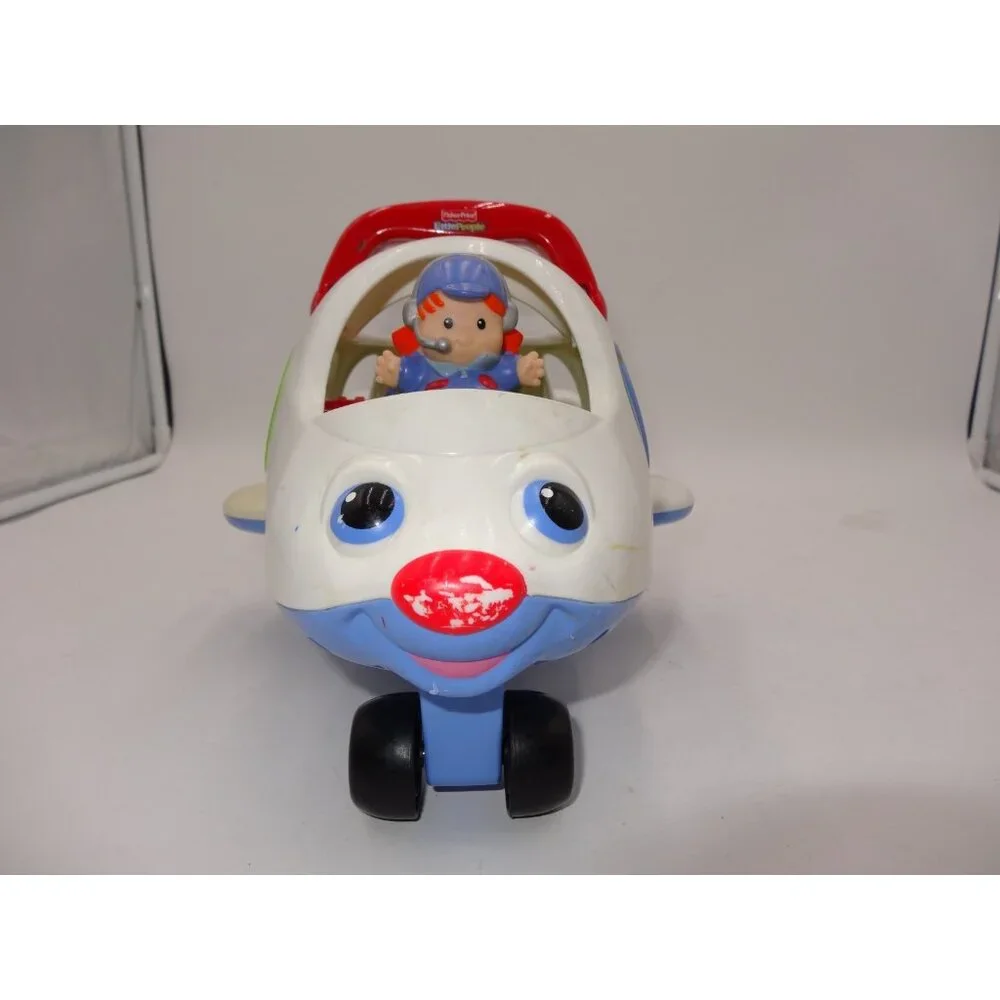 Fisher Price Little People Airplane Lights & Sound 2005 Suitcase 3 Little People